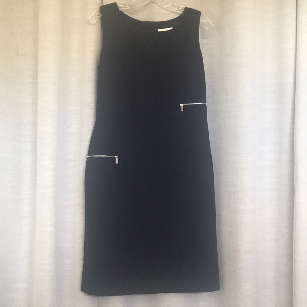 Calvin Klein navy sleeves dress